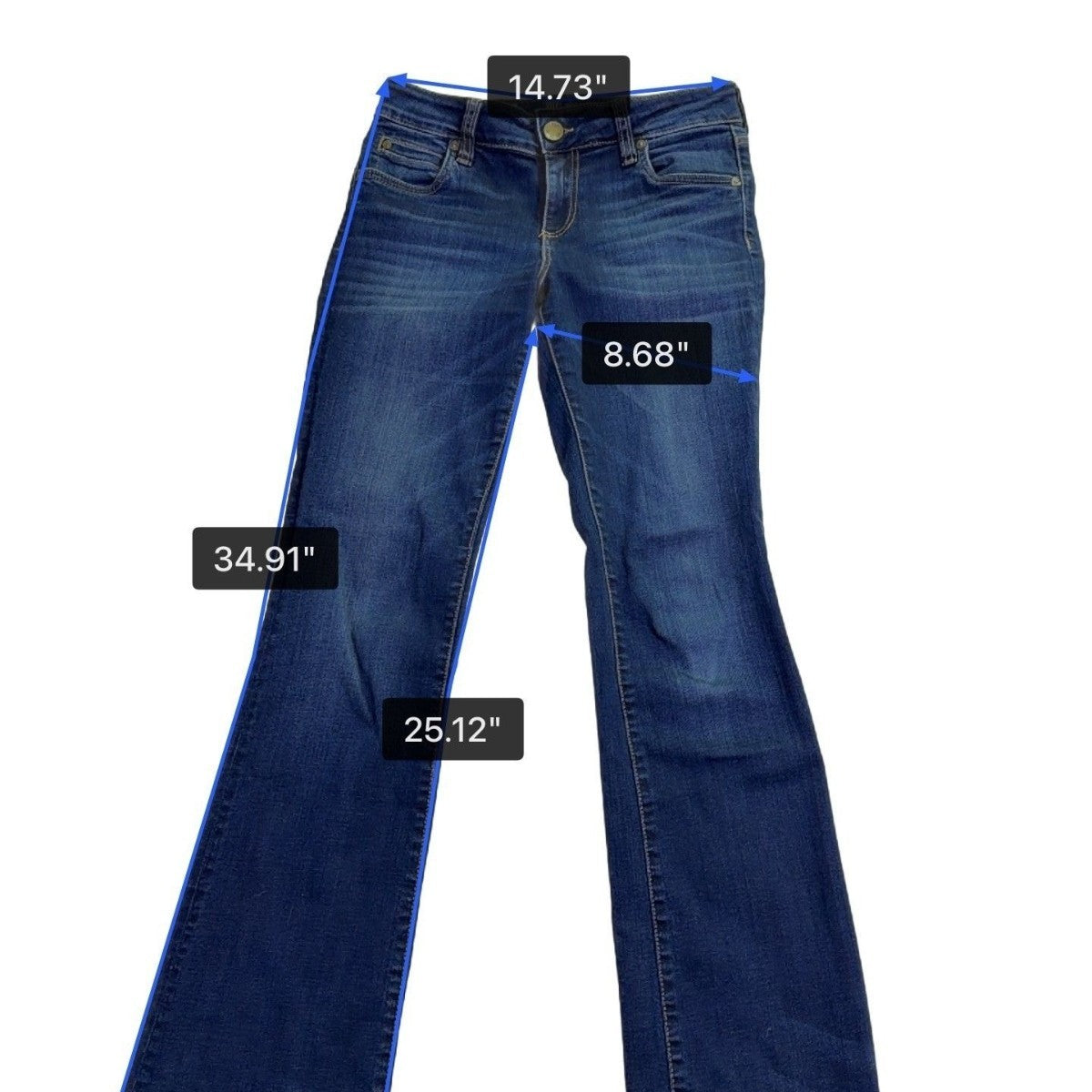 Kut Womens Dark Wash Denim Bootcut Jeans Size 4