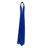 MLB Mens Blue Silk Tie With Plaid Design & Chicago Cubs Logo 100% Silk