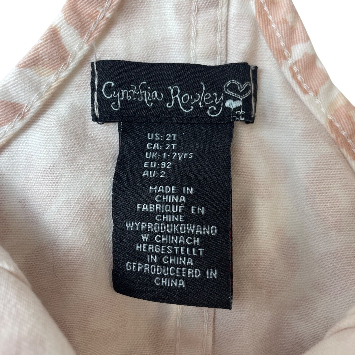 Cynthia Rowley Toddler Girls Leopard Print Jumper Dress Sz 2T With Front Buttons
