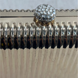 Charming Charlie Women's Gold Crossbody RSVP Evening Clutch Purse Sz S