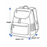 Calpak Unisex Black Leather With Gold Zipper Accents Whipstitch Laptop Backpack