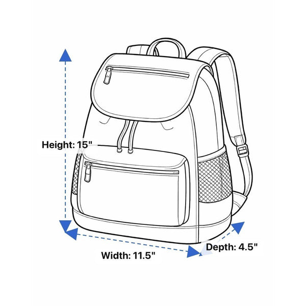 Calpak Unisex Black Leather With Gold Zipper Accents Whipstitch Laptop Backpack