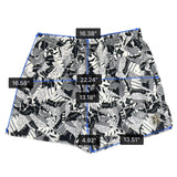 Nike Mens Black & White Abstract Print Swim Shorts Mesh Liner Drawstring  Sz XL