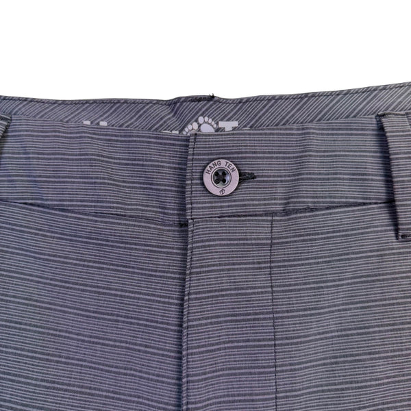 Hang Ten Mens Gray Striped Elastane Flat Front Shorts Size 36