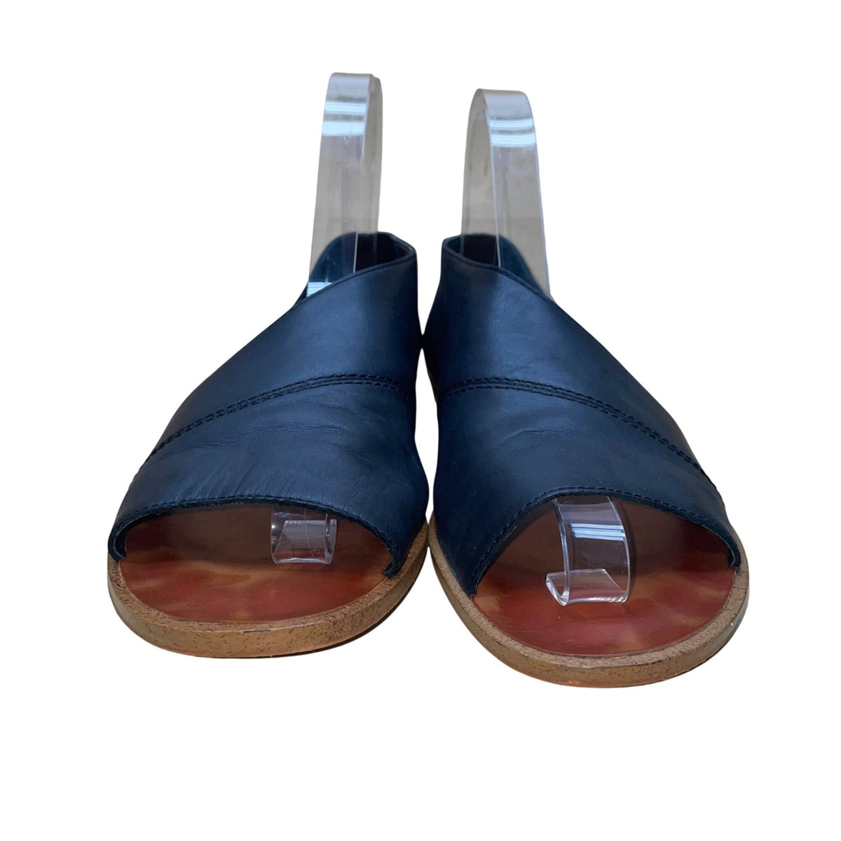 1.State Women’s Blue Leather Open Toe Slingback Celvin Sandals Size 7.5M