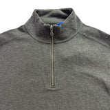Banana Republic Mens Charcoal Quarter-Zip Pullover Sweater Stylish & Modern Sz L
