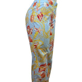 J.McLaughlin Womens Capri Pants Size 8 Seashell Print Button Closure