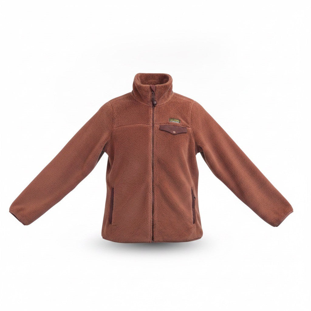 L.L. Bean Womens Rust  Full-Zip Fleece Jacket Cozy Outdoor Layer Size S 