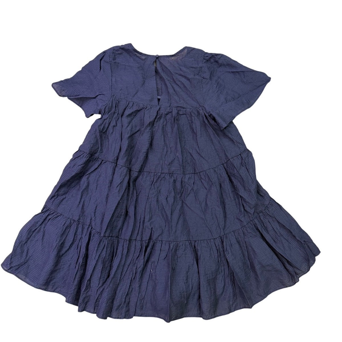 Moi Ami Womens Navy Tiered Ruffled Knee-Length Dress Relaxed Fit  Sz XXS