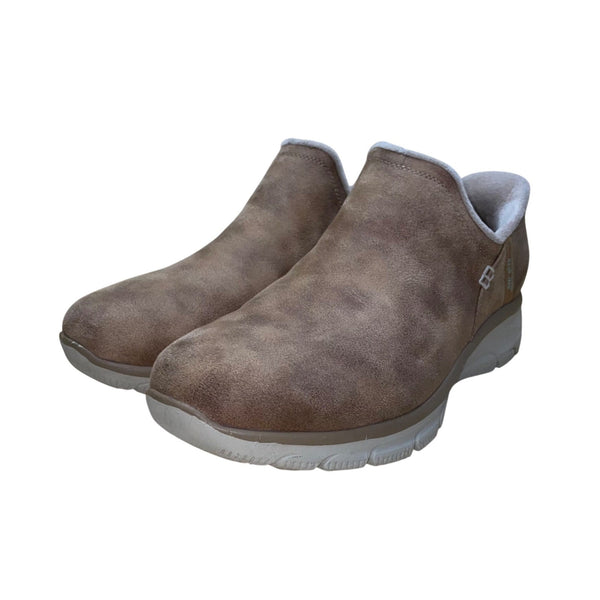Skechers Women’s Tan Faux Fur-Lined Warm Slip-Ins Casual Booties Size 11