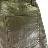 Banana Republic Womens Gold Metallic High-Rise Straight Jean Sz 27