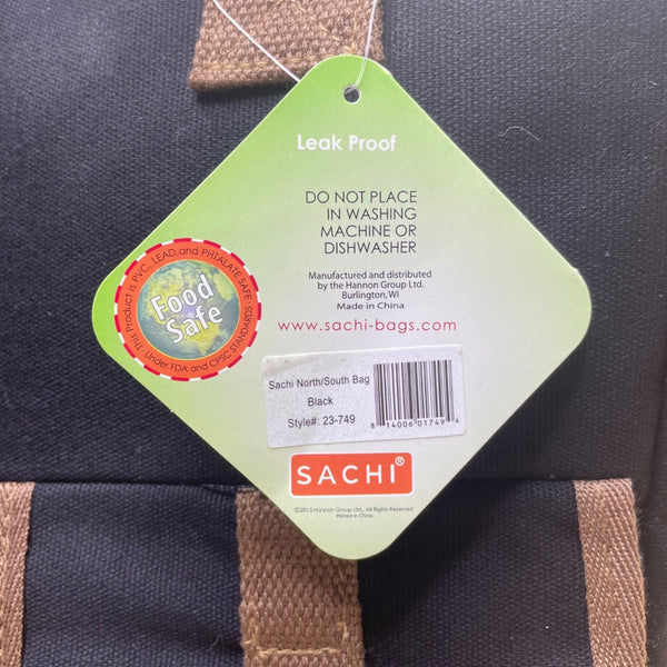 Sachi Women’s Black & Brown Insulated Leak-Proof Lining Food Safe Shoulder Bag