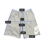 Nike Mens Gray Drawstring Shorts With Logo Graphics Casual Lightweight Size L