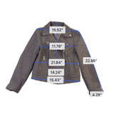 Ann Taylor Womens Gray Zip-Up Moto Jacket Lightweight Stylish Size XS 