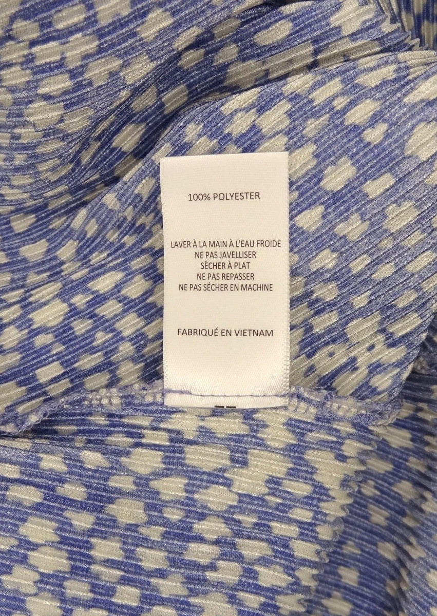 ASTR The Label Womens V-Neck Short Sleeve Top Size S Blue Abstract Print New