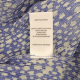 ASTR The Label Womens V-Neck Short Sleeve Top Size S Blue Abstract Print New