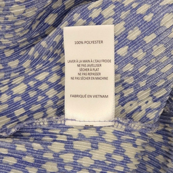 ASTR The Label Womens V-Neck Short Sleeve Top Size S Blue Abstract Print New