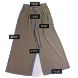 Tronjori Womens Tan Khaki Wide-Leg & Pleated Lightweight Pants Size L