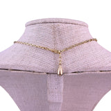 Gold Tone Womens Chain Necklace Adjustable Hook Clasp Lightweight Elegant Piece