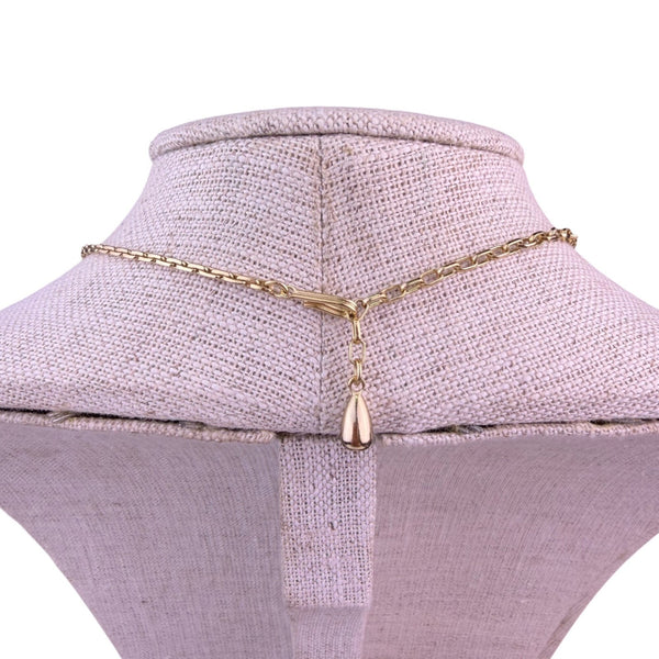 Gold Tone Womens Chain Necklace Adjustable Hook Clasp Lightweight Elegant Piece