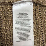 Lauren Ralph Lauren Womens Tan Textured Knit Sweater Relaxed Fit Sz L