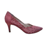 Sole Society Women’s Coral Kid Suede Laser Cut Pointed Toe Gigi Heels Size 7.5