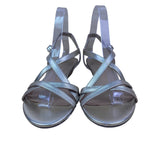 Talbots Women’s Metallic Bronze Leather Strappy Slingback Wedge Sandals Size 7M