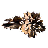 Trifari Vintage Womens Gold Tone & Amber Atomic Style Brooch Pin Jewelry