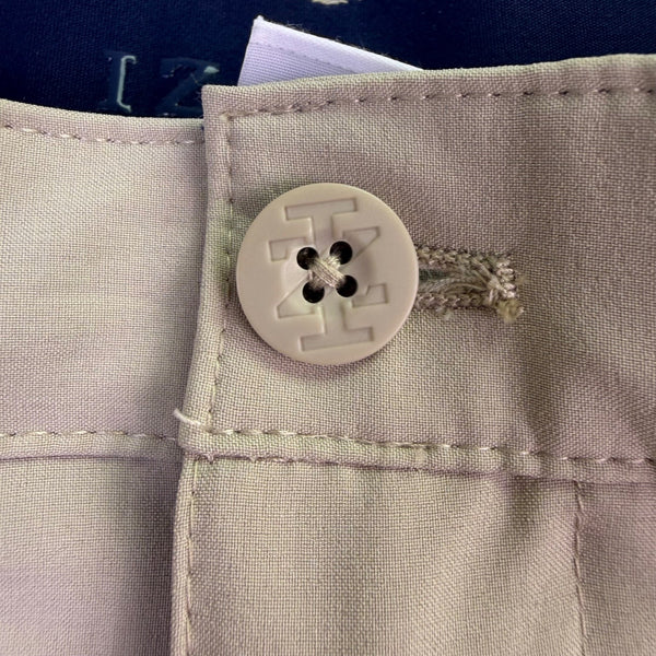 Izod Mens Beige Stretch Golf Pants With Flat Front & Belt Loops Size 32 L32
