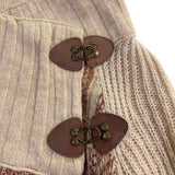 Free People Womens Beige Fringe Knit Cardigan Sweater Long Sleeve Size XS