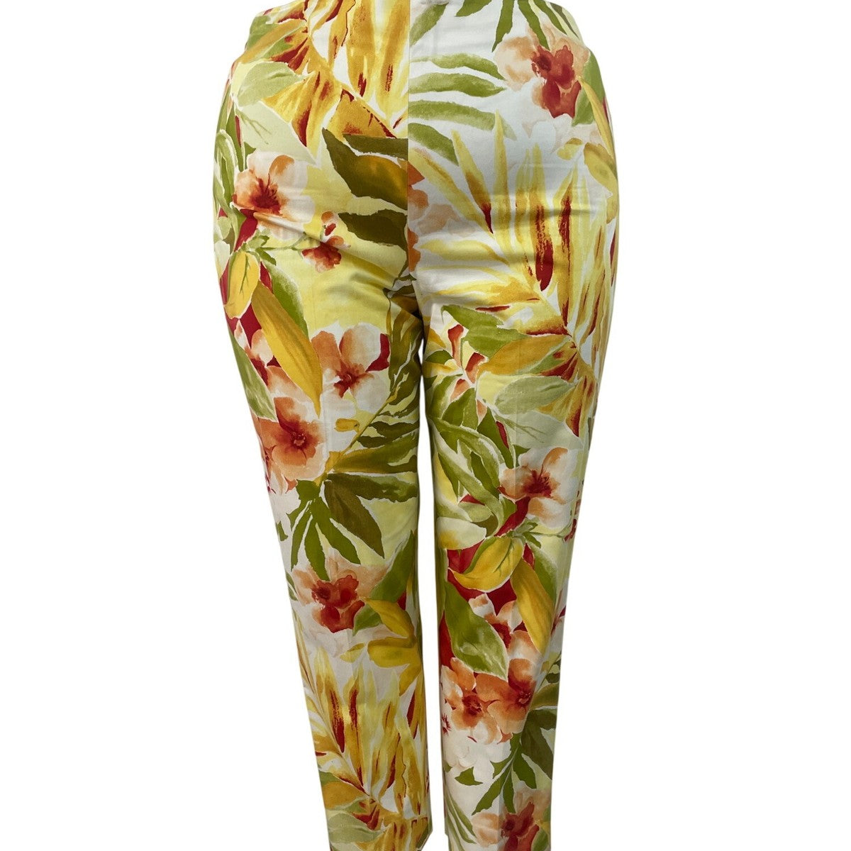 Linda Allard Ellen Tracy Womens Multicolor Floral Capri Pants Sz 16