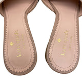 Kate Spade Women’s Beige & Pink Leather Phoebe Block Heel Slide Sandals Sz 7.5B