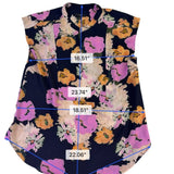 J.Crew Womens Multicolor Floral Print Sleeveless Button-Front Blouse Size S