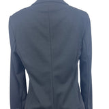 Womens Black Buttoned Blazer Jacket With Pockets Size M
