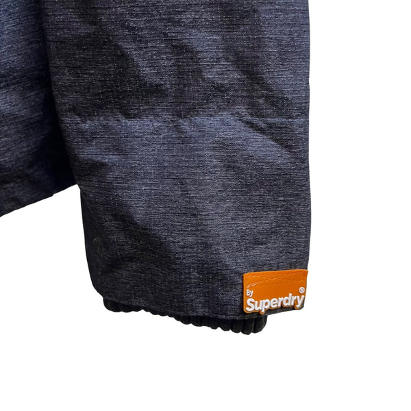 Superdry Mens Blue Windcheater Jacket Zip Closure Camouflage Lining Size L