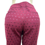 Talbots Womens Burgundy Polka Dot Ankle Pants Size 8