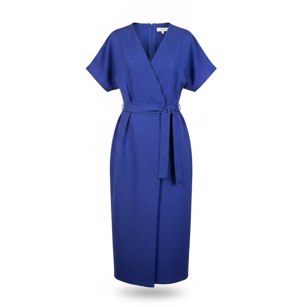 Closet London Womens Blue Kimono Midi Dress With Belt Size US 12