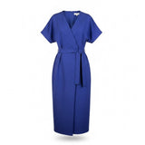 Closet London Womens Blue Kimono Midi Dress With Belt Size US 12