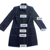 Express Womens Gray Zip-Up Coat Fully Lined Slim Fit Classic Size 9/10
