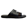 Sreeleathers Black Leather Cushioned Soles Open-Toe Chappal Sandals Sz 10US