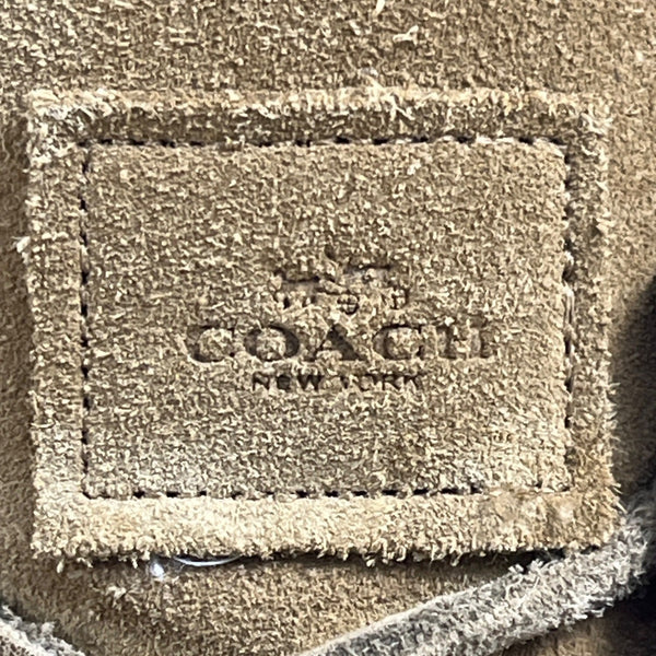 Coach Women’s Dark Beige Suede Karson Ankle Booties Sz 10