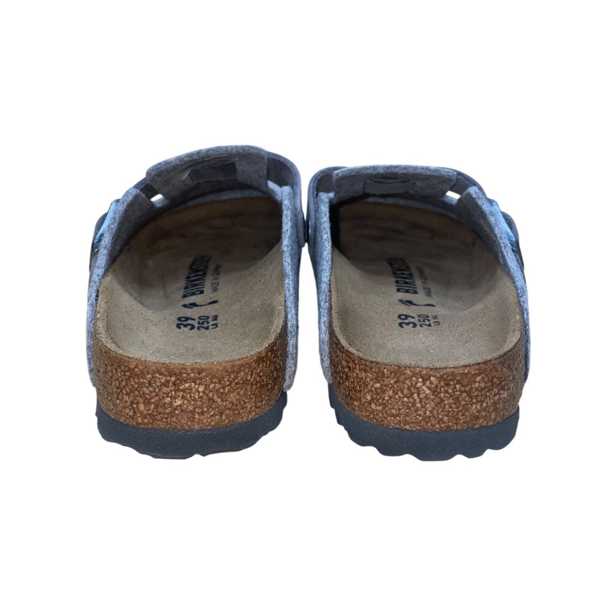 Birkenstock Women’s Light Gray Wool Narrow Fit Slip-On Boston Clogs Size L8