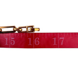 Monet Womens Gold Tone Red Enamel Link Necklace Chain Vintage Jewelry