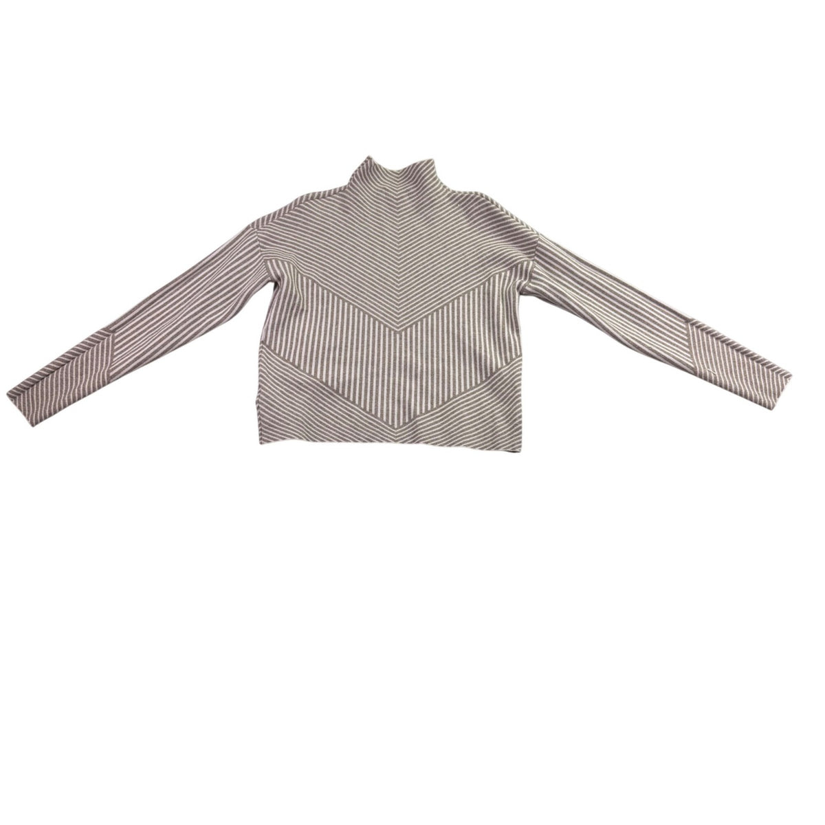Rachel Zoe Womens Beige Striped Turtleneck Sweater & Maxi Skirt Set S