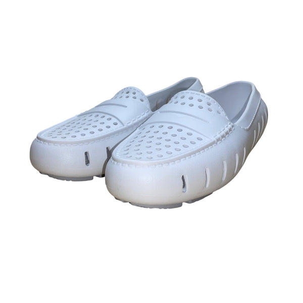 Floafers Men’s White Rubber Slip-On Water-Friendly Loafers Size 10