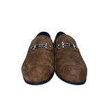 ALDO Men’s Brown Suede Slip-On Horsebit Detail Studded Heel Loafers Size 10