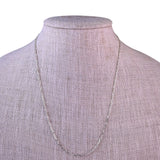 Modern Sterling Silver Figaro Chain Necklace Italy 925 Mens Womens Jewelry