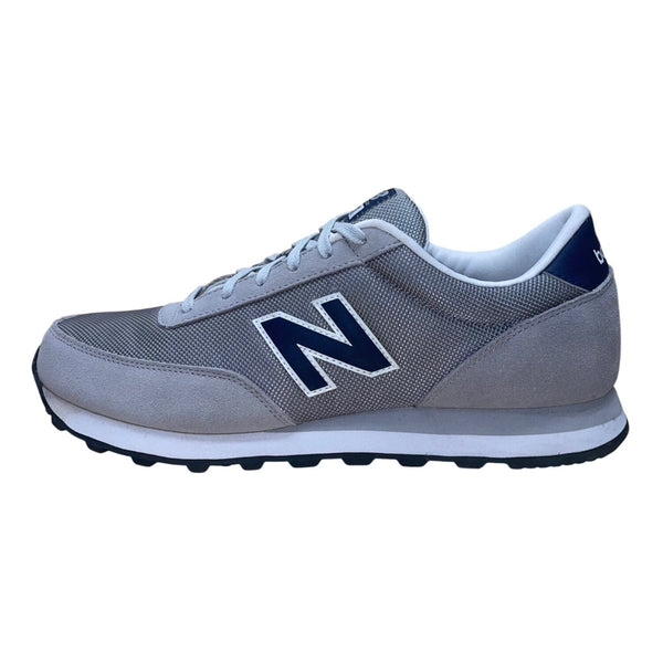New Balance Men’s Gray & Navy Mesh & Suede Lace-Up 501 Sneakers Size 11.5