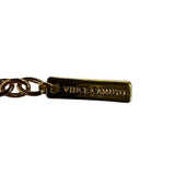 Vtg Vince Camuto Zebra Pattern Chunky Gold Tone Chain Necklace -17in Adjustable