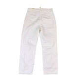 Banjara Womens White Distressed Straight-Leg Jeans With Raw Hem Size 9/28